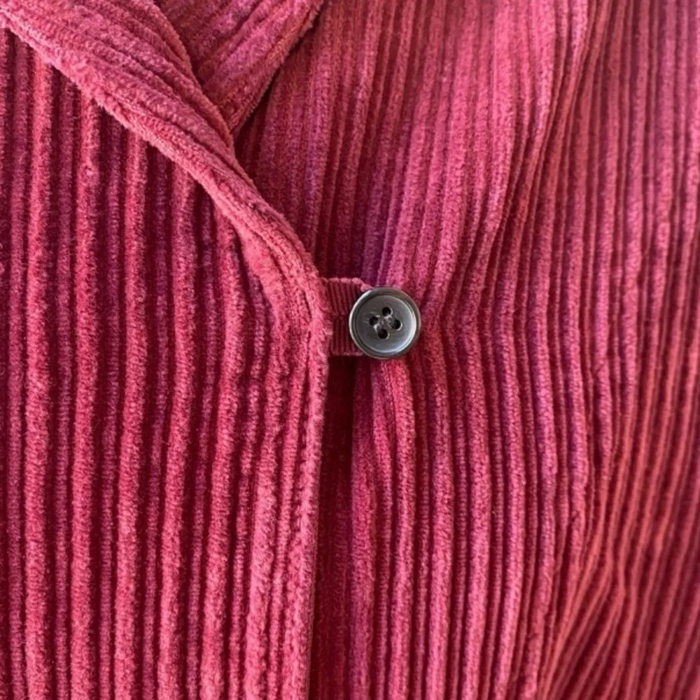 Raquel Allegra Rancho Ombre Wide-Wale Corduroy Swing Coat S Burgundy NWT - Picture 8 of 10